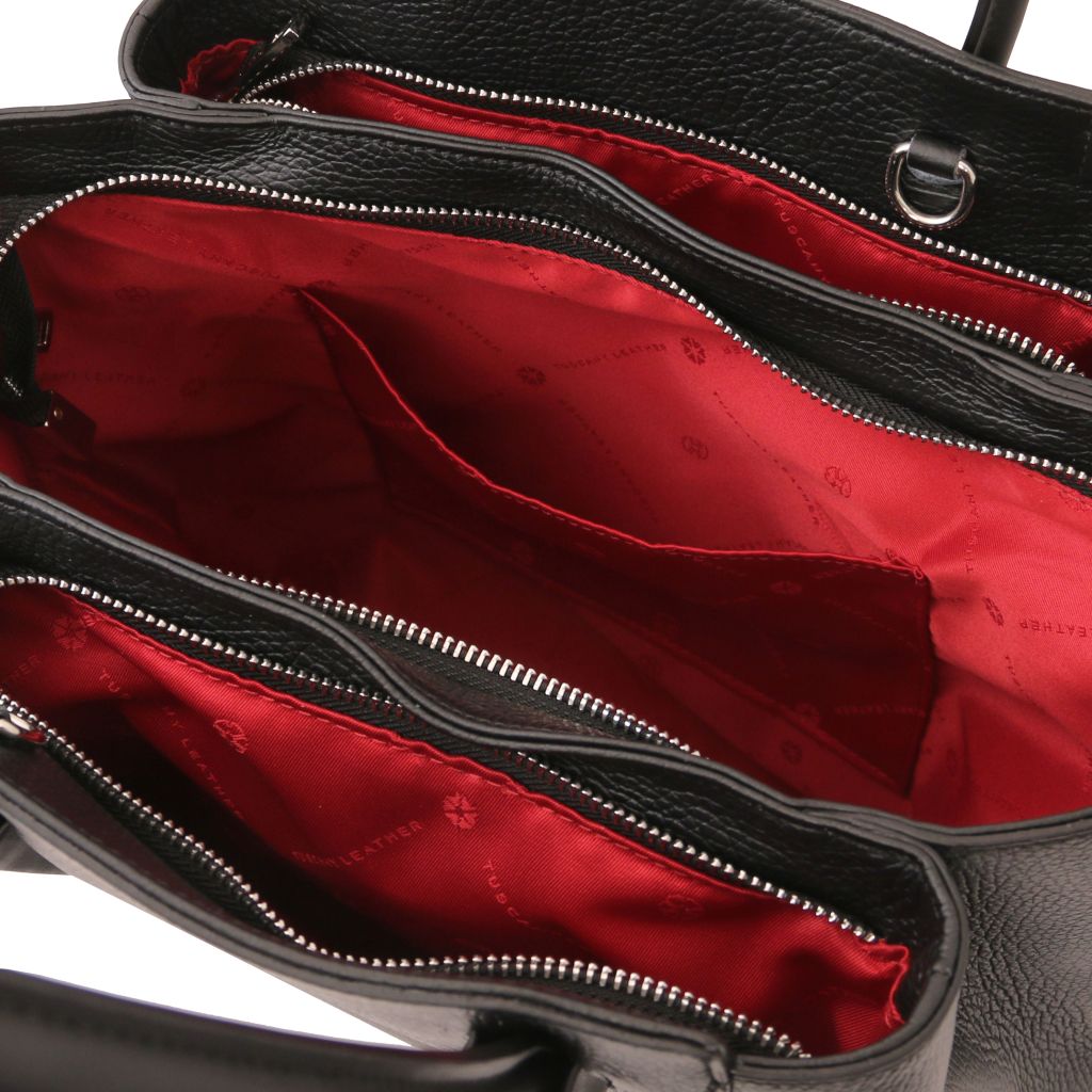 Tuscany Leather Tulipan Handväska #Färg_Svart