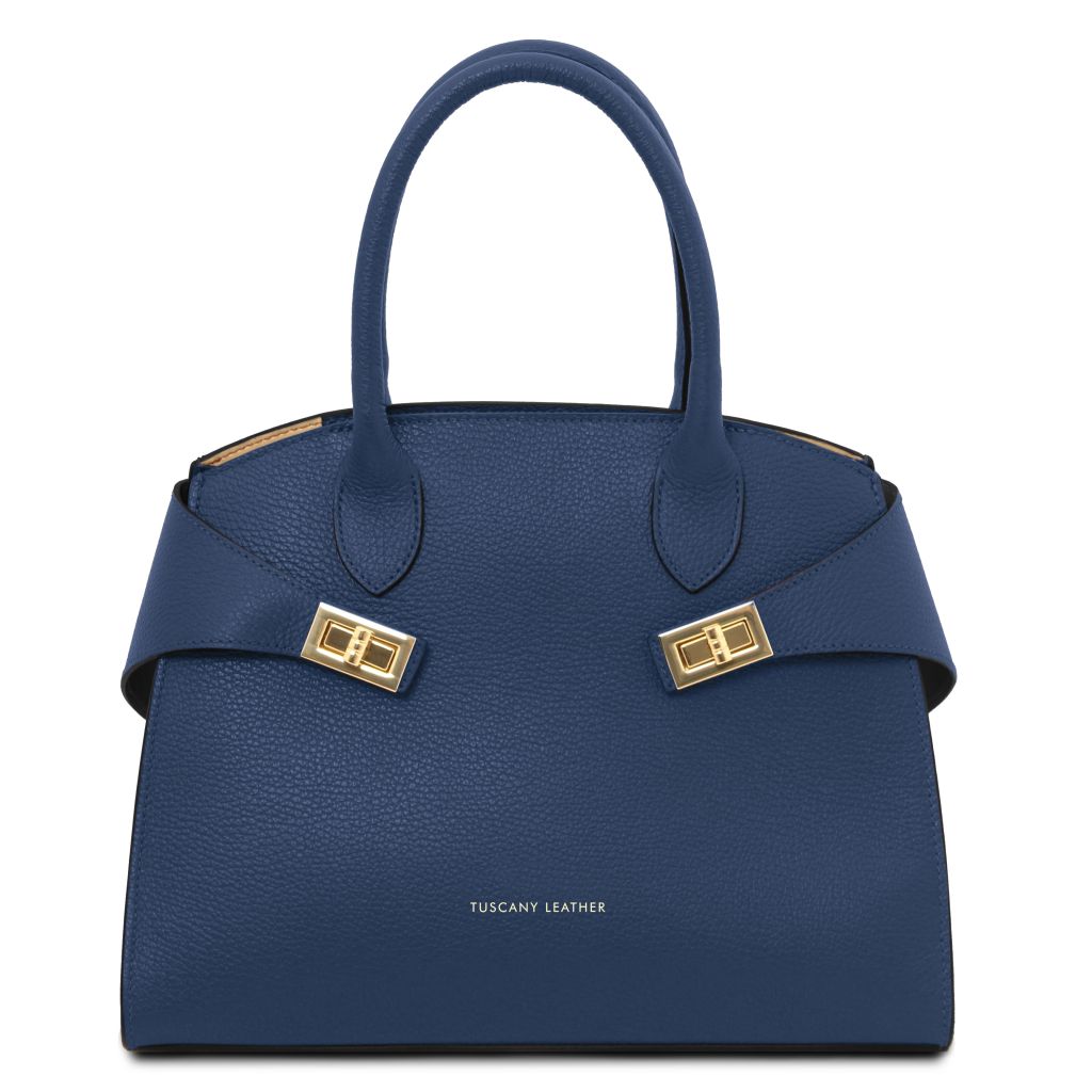 Tuscany Leather Coccola Handväska #Färg_Mörkblå