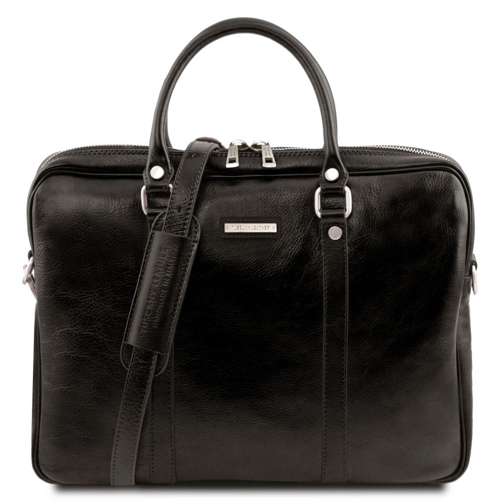 Tuscany Leather Prato Datorväska #Färg_Svart