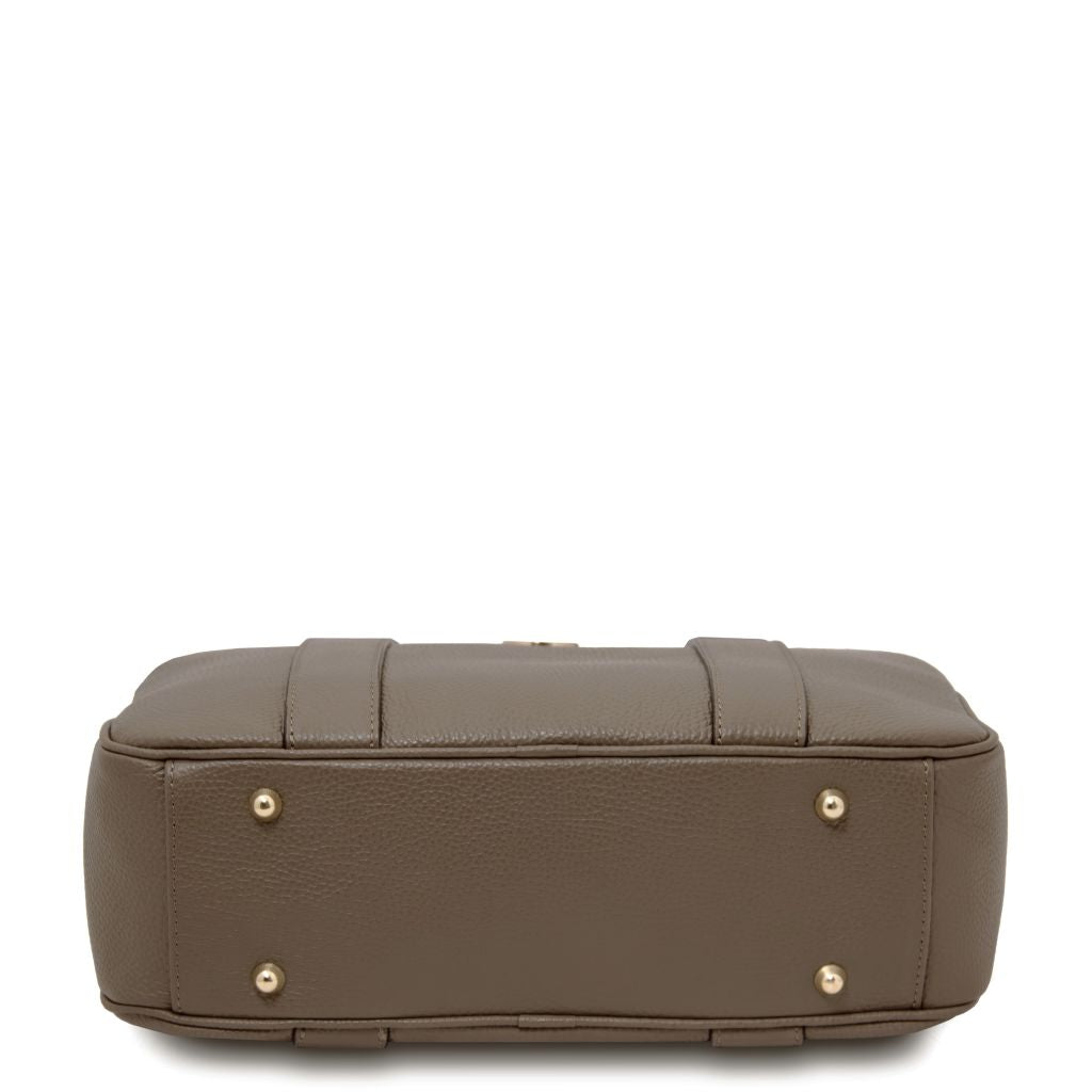 Tuscany Leather Stephany Handväska #Färg_Mörk Taupe