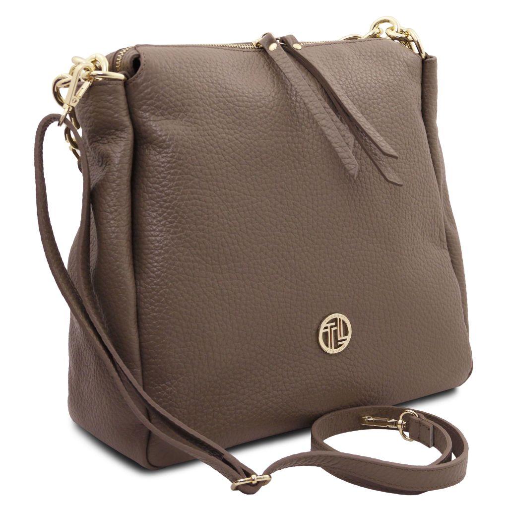 Tuscany Leather Amy Shoppingväska #Färg_Taupe