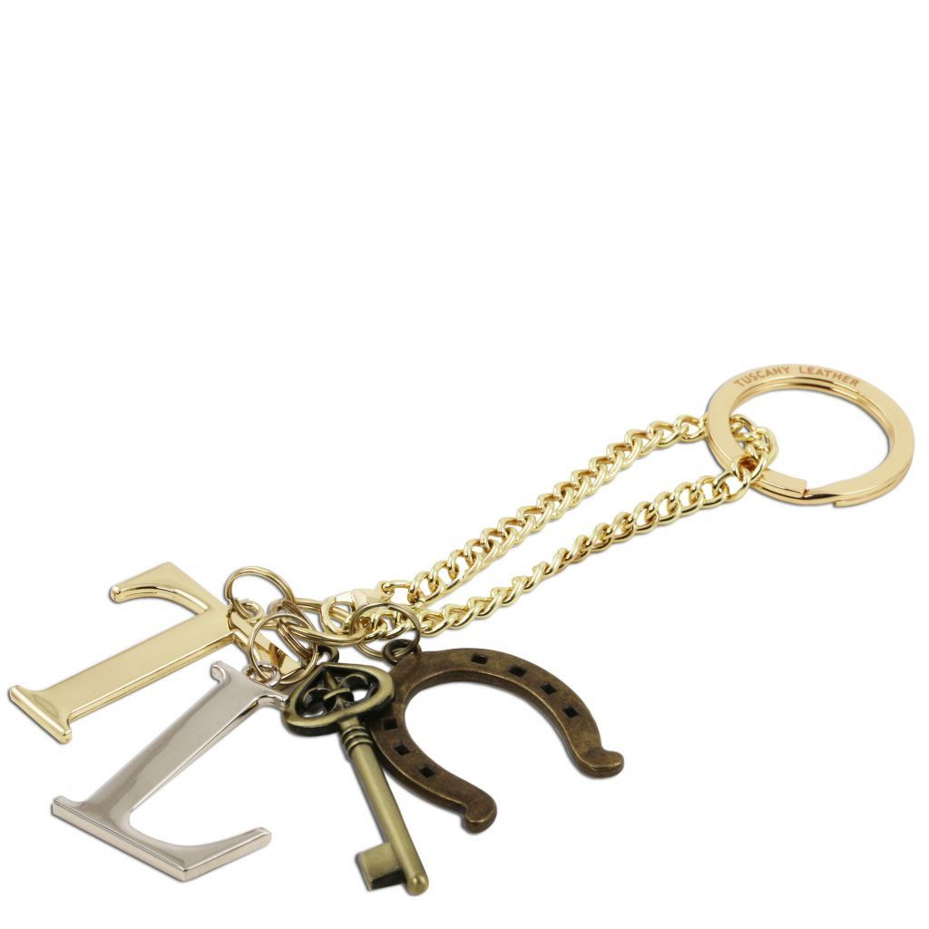 Tuscany Leather TL KeyLuck Nyckelring #Färg_Svart/Guld