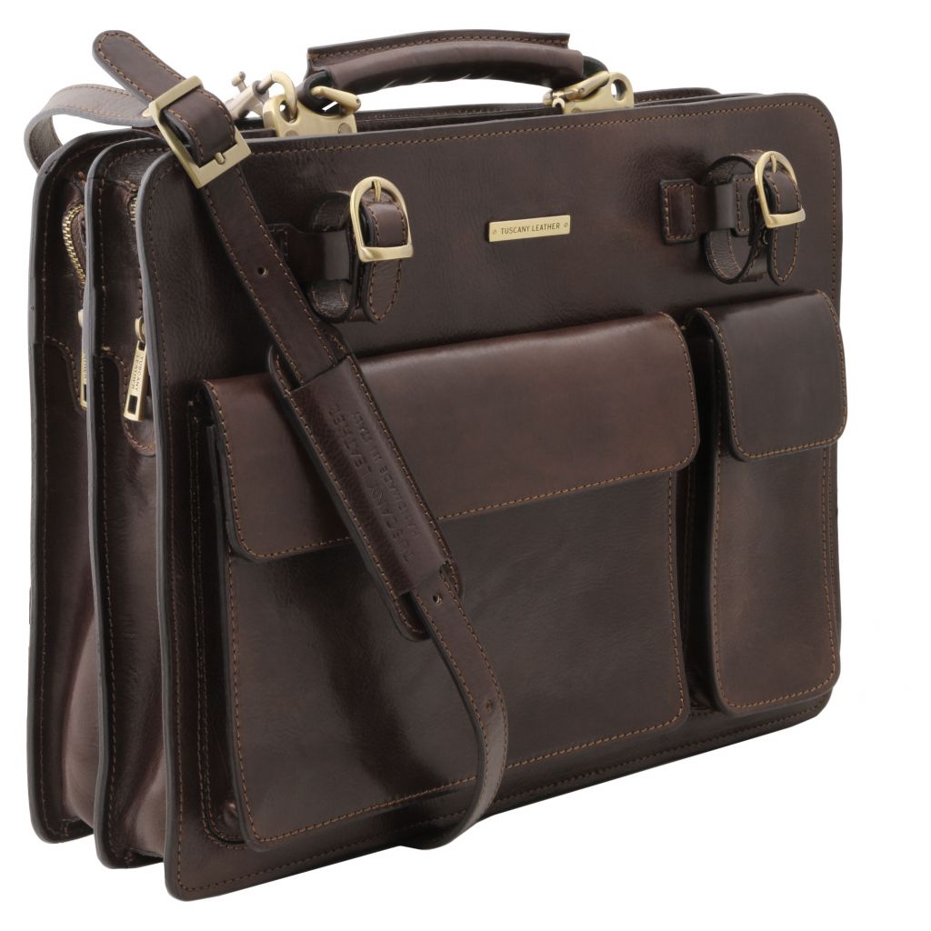 Tuscany Leather Venezia Portfölj #Färg_Mörkbrun