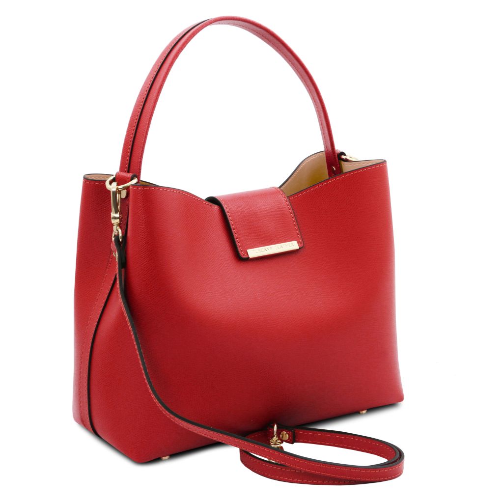Tuscany Leather Clio Handväska #Färg_Läppstift Rött