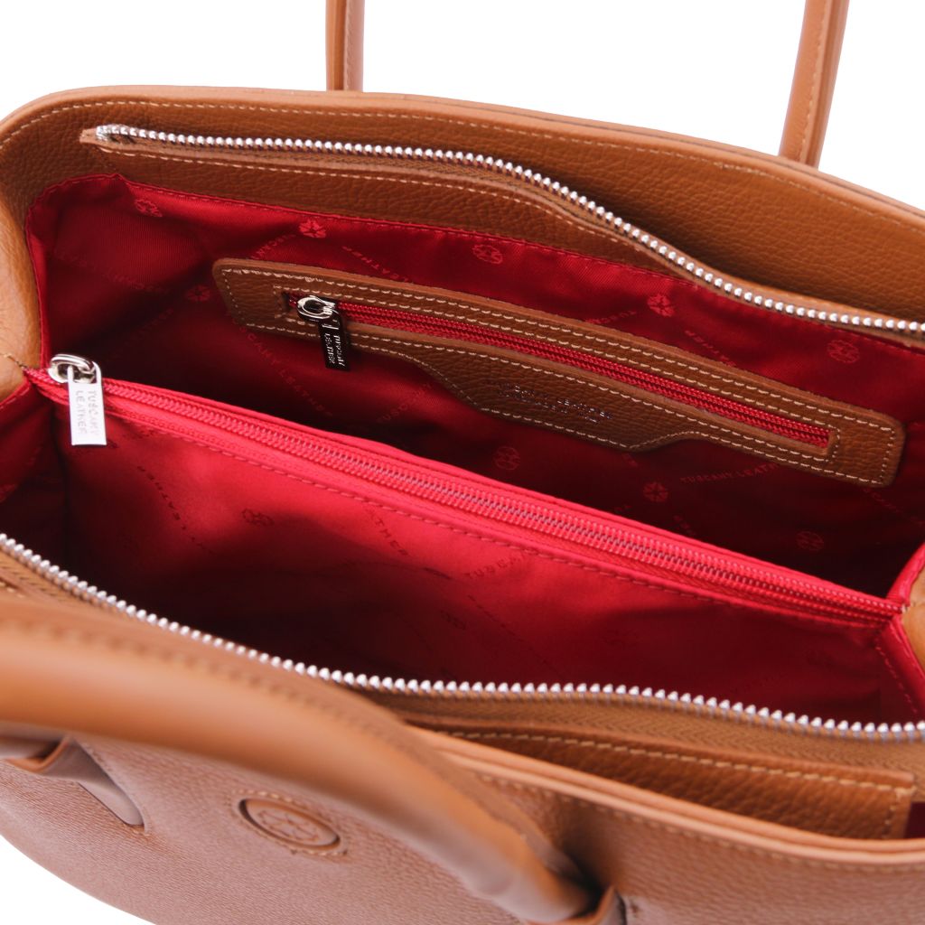 Tuscany Leather Camelia Handväska #Färg_Cognac