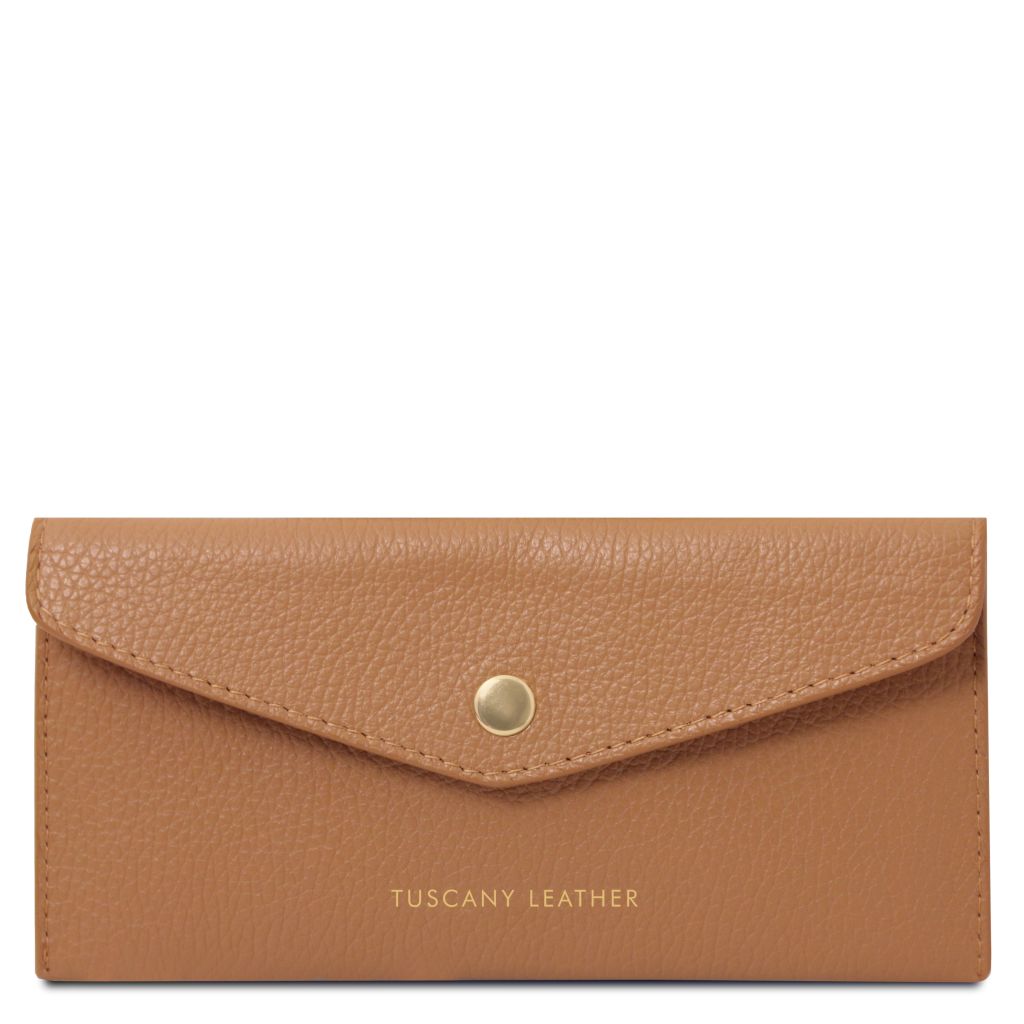 Tuscany Leather Envelope Plånbok #Färg_Caramel Brun