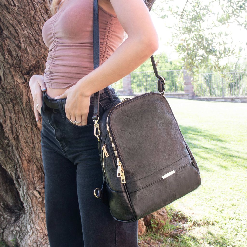 Tuscany Leather TL Bag Ryggsäck #Färg_Läppstift Rött