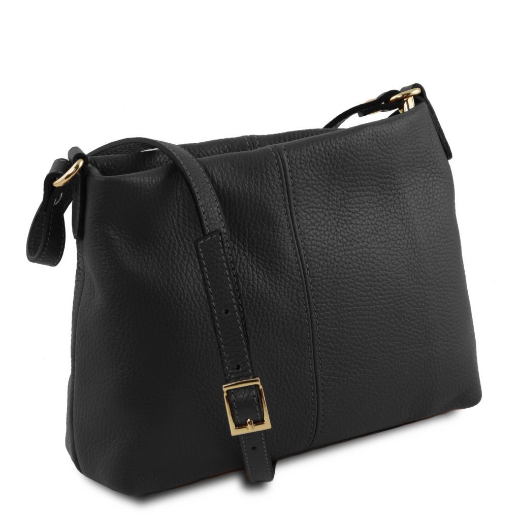 Tuscany Leather TL Bag Axelremsväska #Färg_Svart