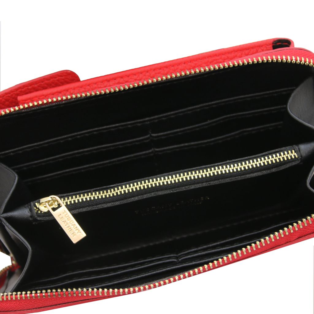Tuscany Leather TL Bag Axelremsväska #Färg_Läppstift Rött