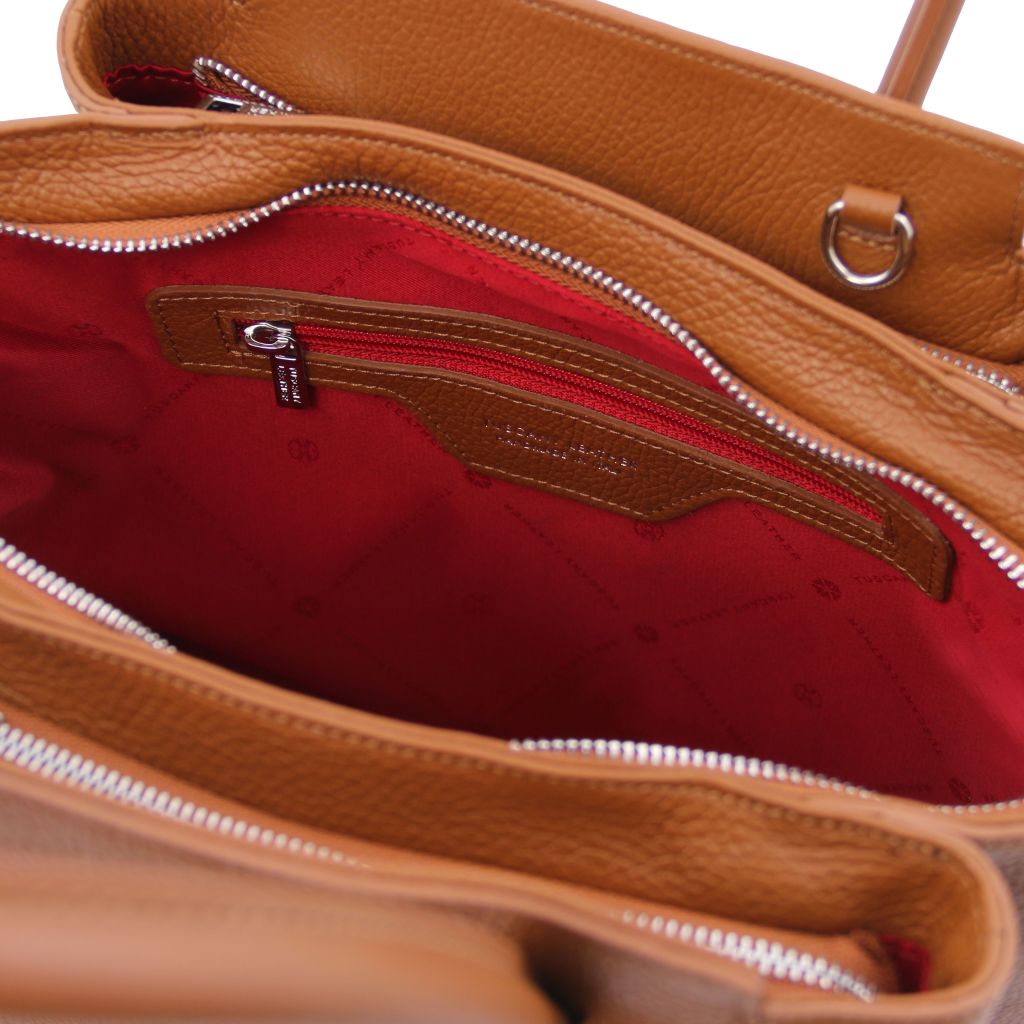 Tuscany Leather Tulipan Handväska #Färg_Cognac
