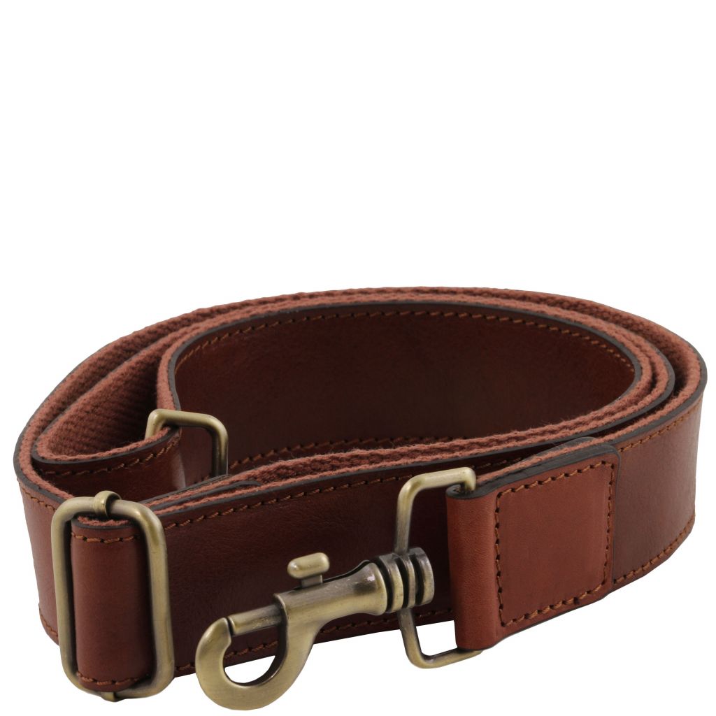 Tuscany Leather Adjustable Shoulder Strap Axelrem #Färg_Brun