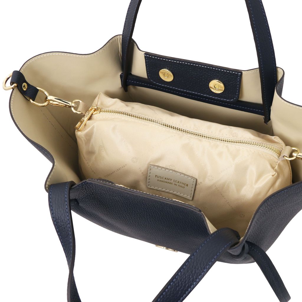Tuscany Leather Legame L Handväska #Färg_Mörkblå