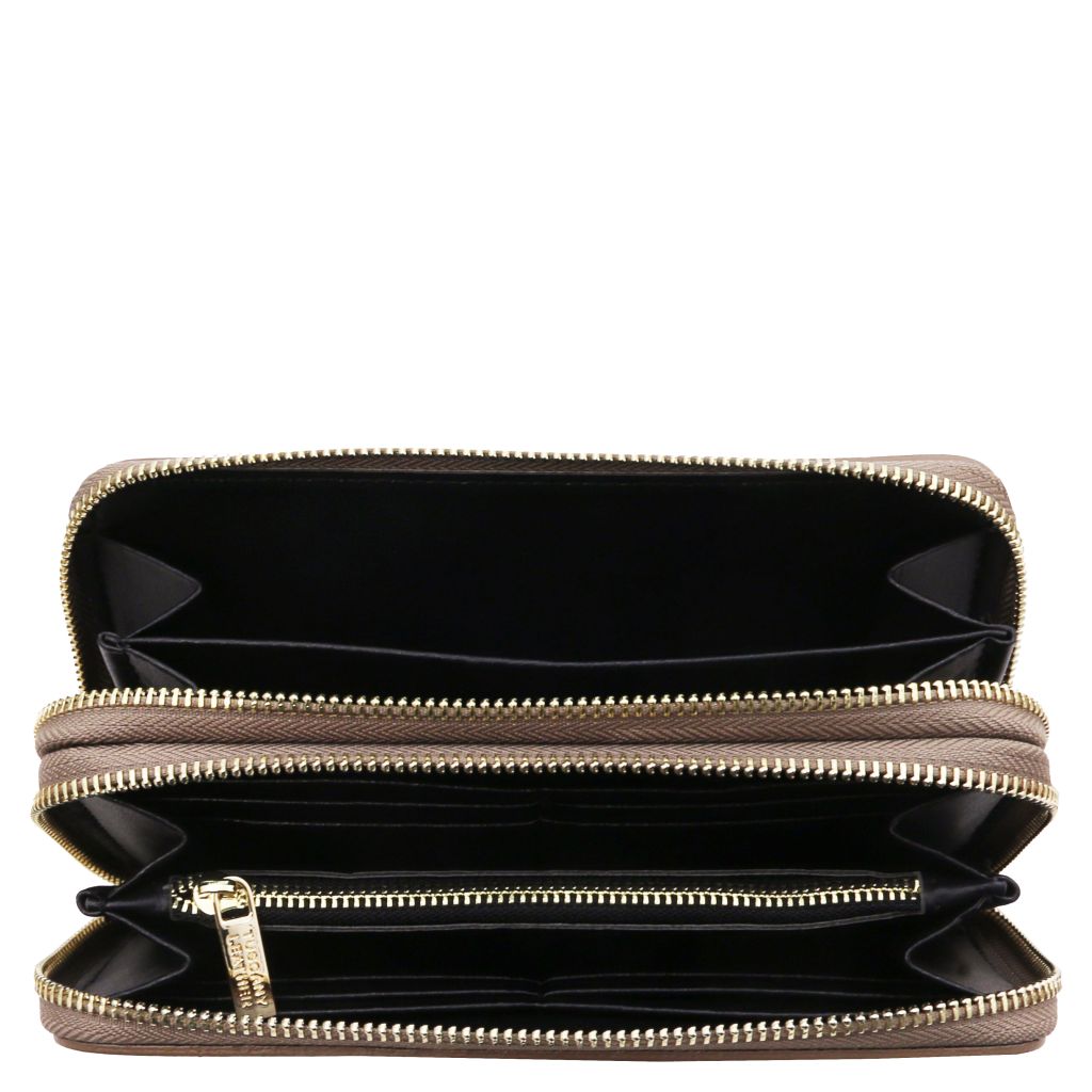 Tuscany Leather Gaia Plånbok #Färg_Mörk Taupe
