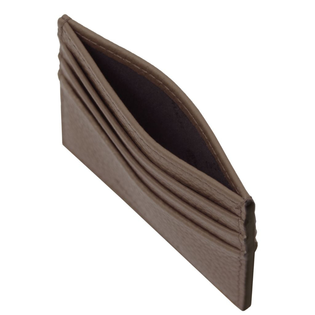 Tuscany Leather Card Holder Korthållare #Färg_Mörk Taupe