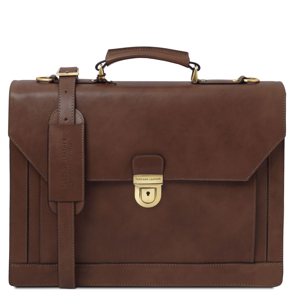 Tuscany Leather Cremona Portfölj #Färg_Mörkbrun