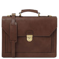 Tuscany Leather Cremona Portfölj #Färg_Mörkbrun