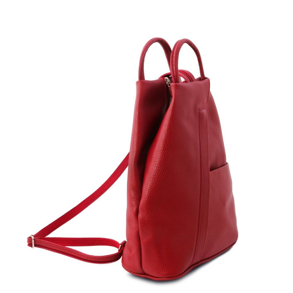 Tuscany Leather Shanghai Ryggsäck #Färg_Läppstift Rött