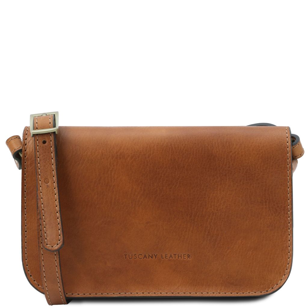 Tuscany Leather Carmen Axelremsväska #Färg_Cognac