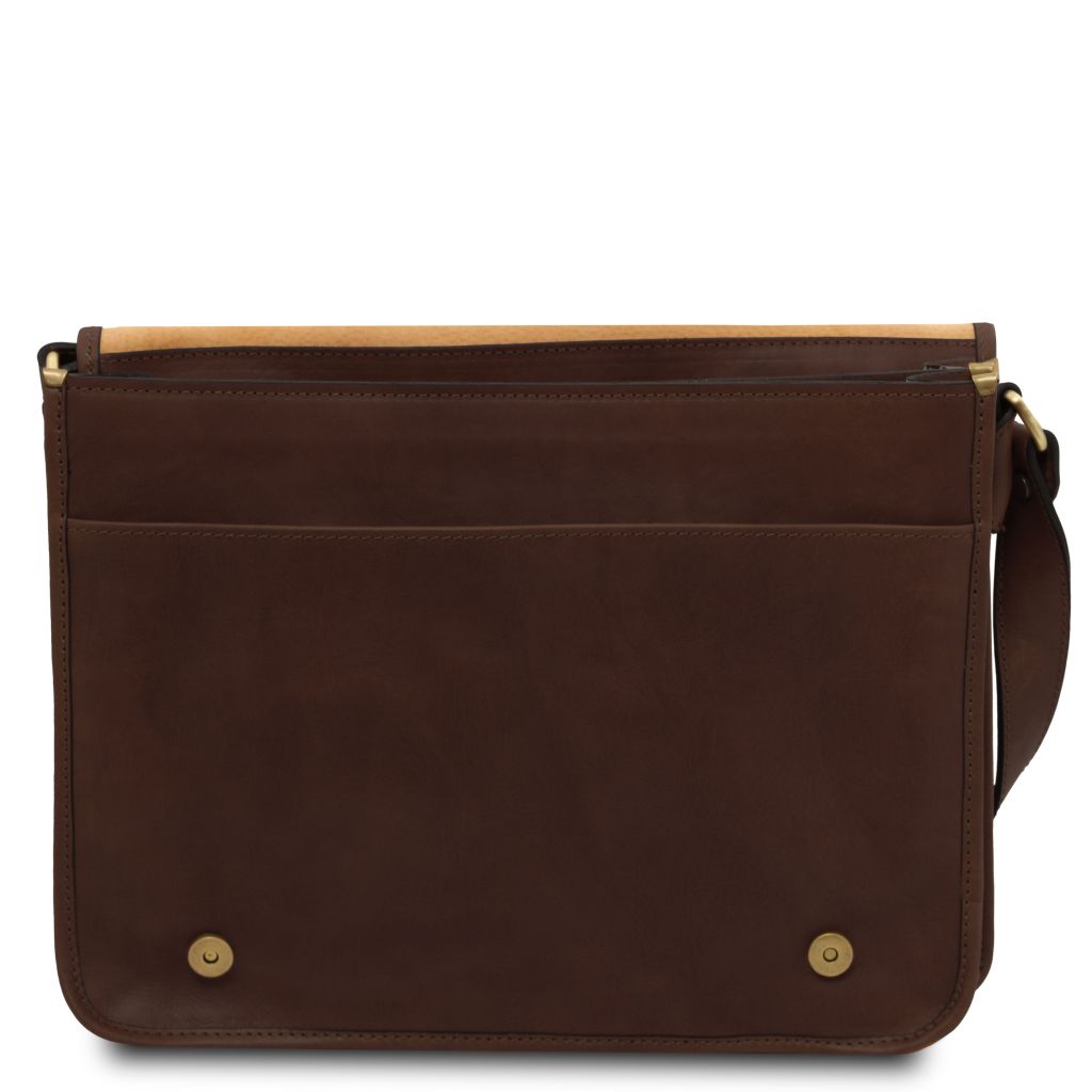 Tuscany Leather TL Messenger Axelremsväska #Färg_Mörkbrun