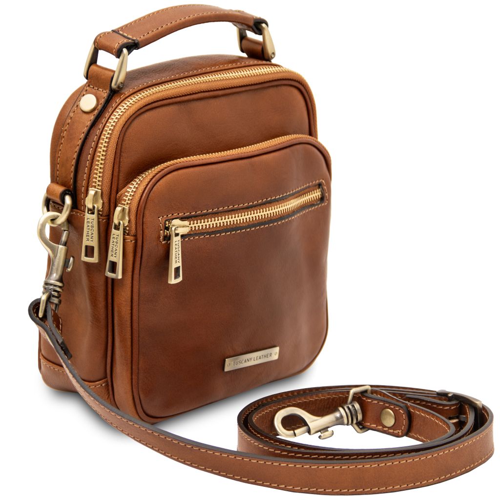 Tuscany Leather Paul Axelremsväska #Färg_Cognac