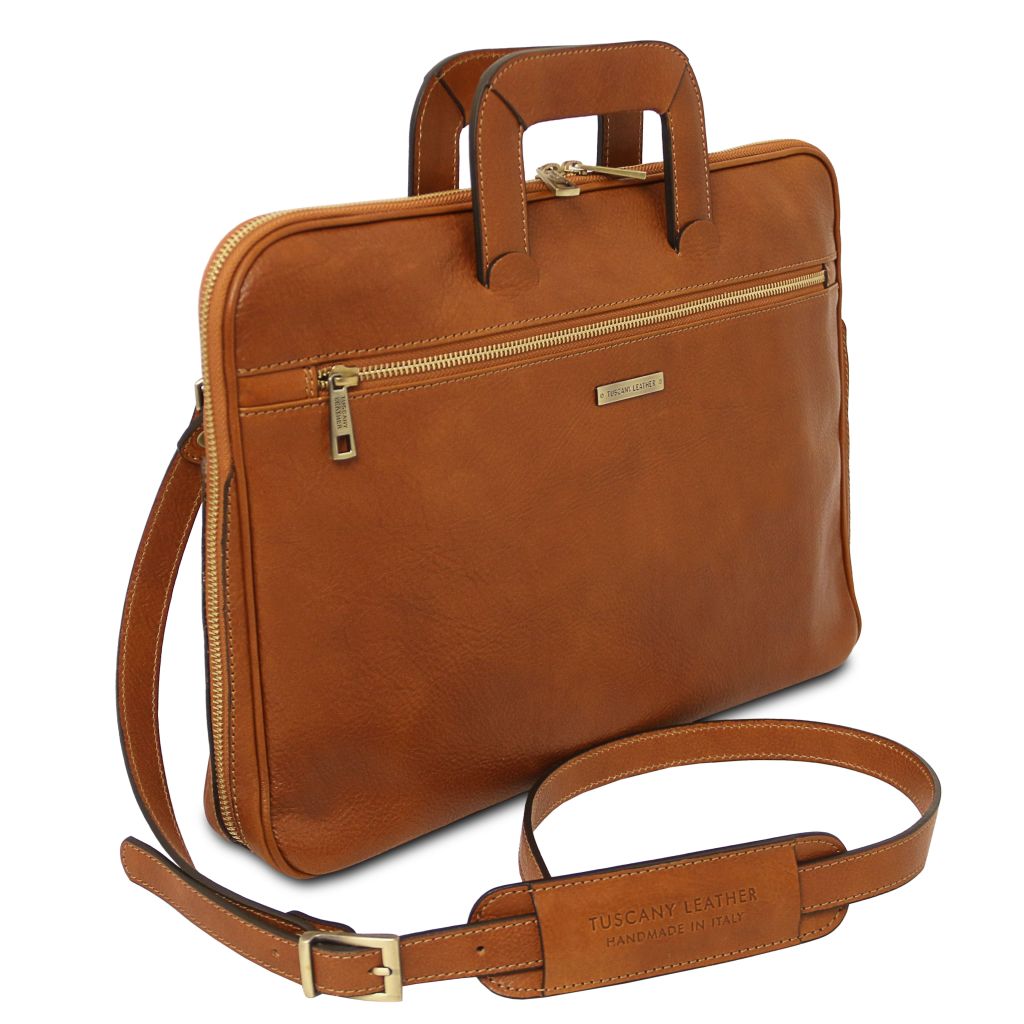 Tuscany Leather Caserta Datorväska #Färg_Cognac