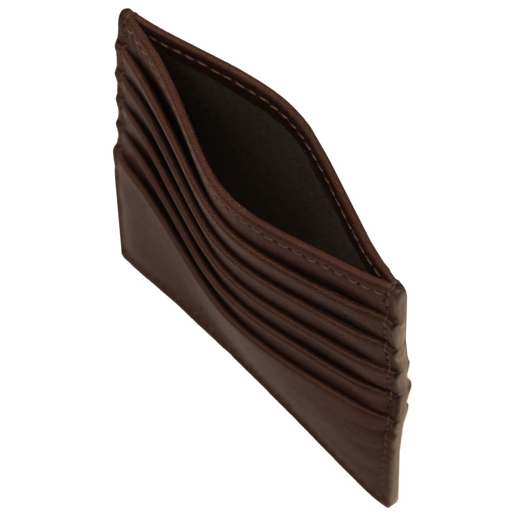 Tuscany Leather Card Holder Korthållare #Färg_Mörkbrun