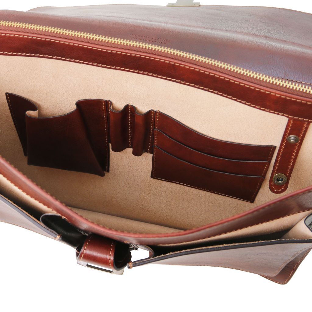 Tuscany Leather Assisi Datorväska #Färg_Svart