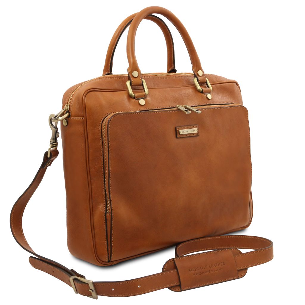 Tuscany Leather Pisa Datorväska #Färg_Brun