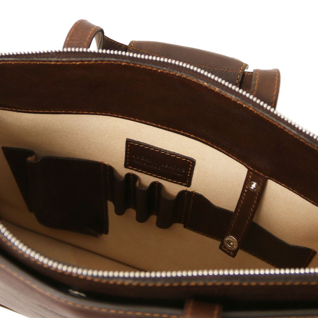 Tuscany Leather Palermo Datorväska #Färg_Mörkbrun