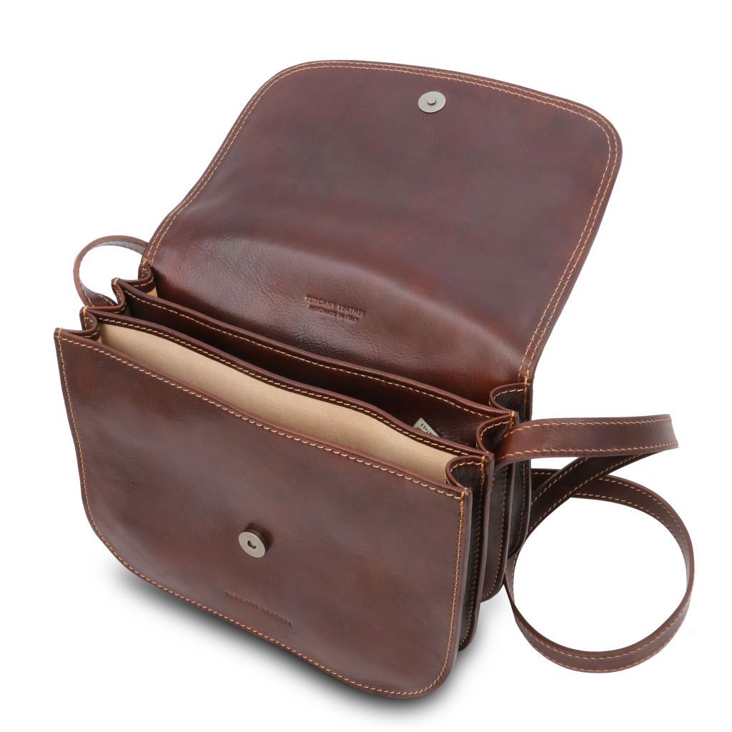Tuscany Leather Greta Axelväska #Färg_Brun
