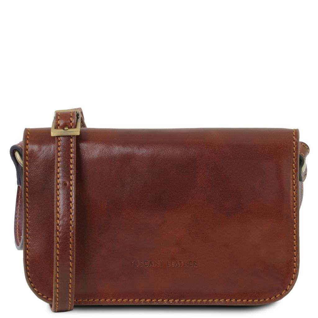 Tuscany Leather Carmen Axelremsväska #Färg_Brun