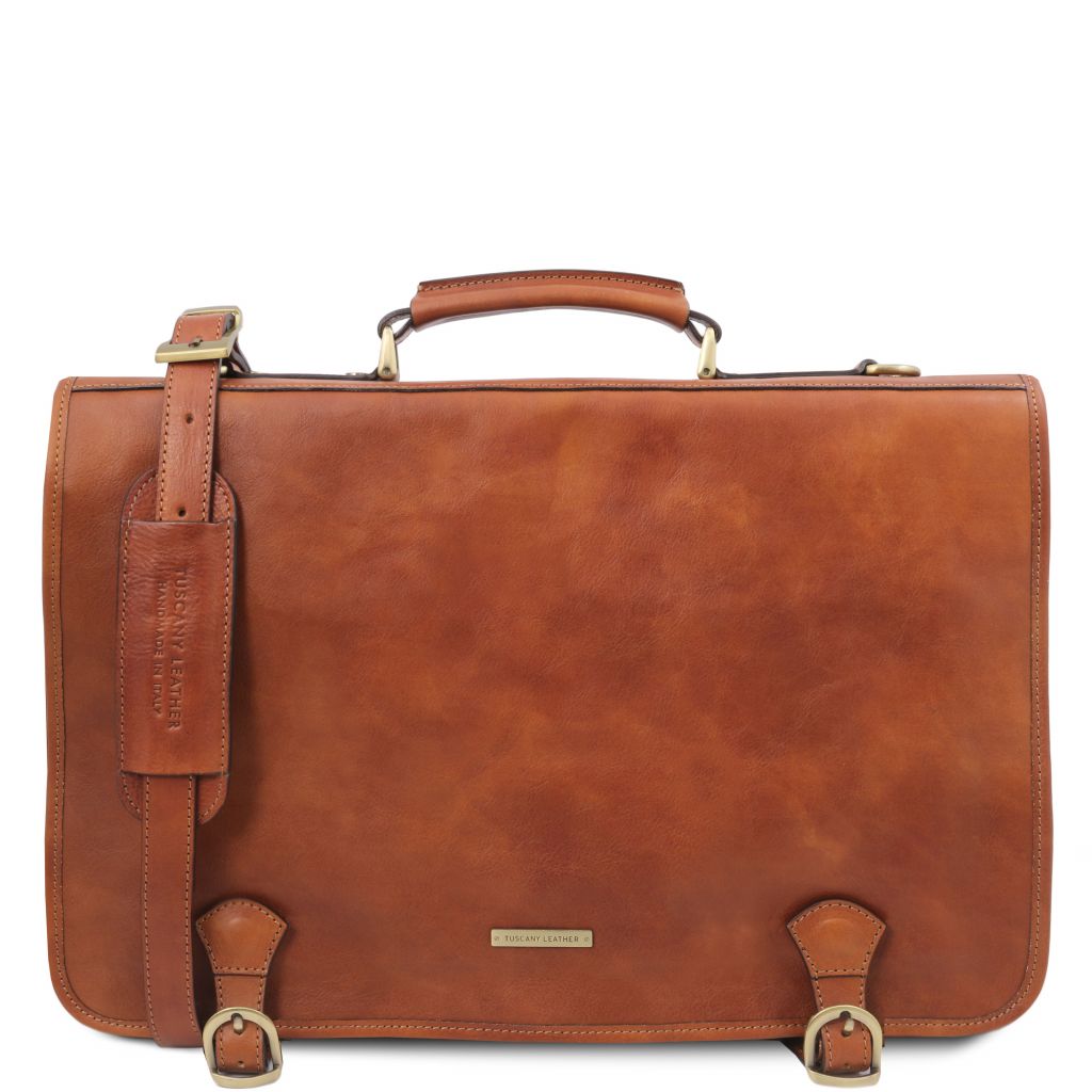 Tuscany Leather Ancona Datorväska #Färg_Cognac