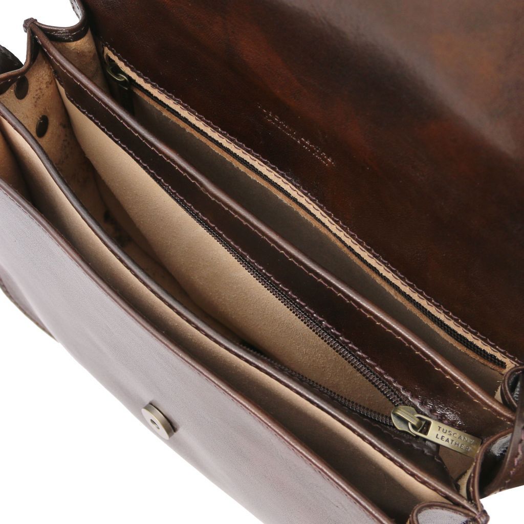 Tuscany Leather Greta Axelväska #Färg_Mörkbrun