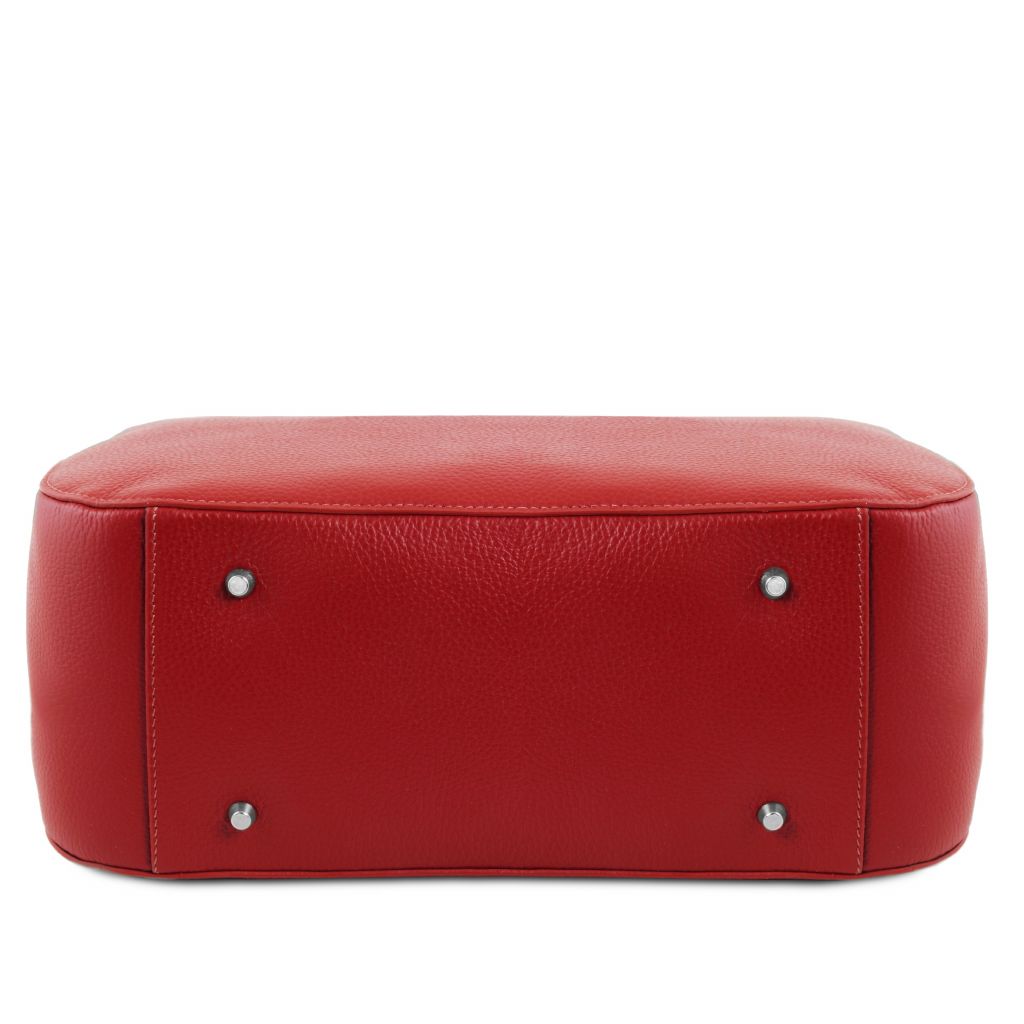 Tuscany Leather Camelia Handväska #Färg_Läppstift Rött