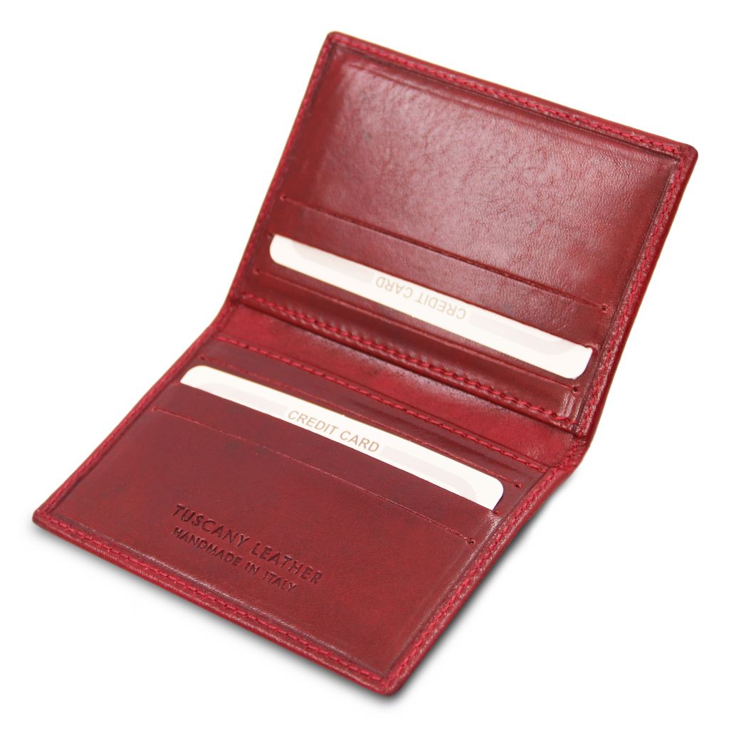 Tuscany Leather Exclusive Korthållare #Färg_Röd