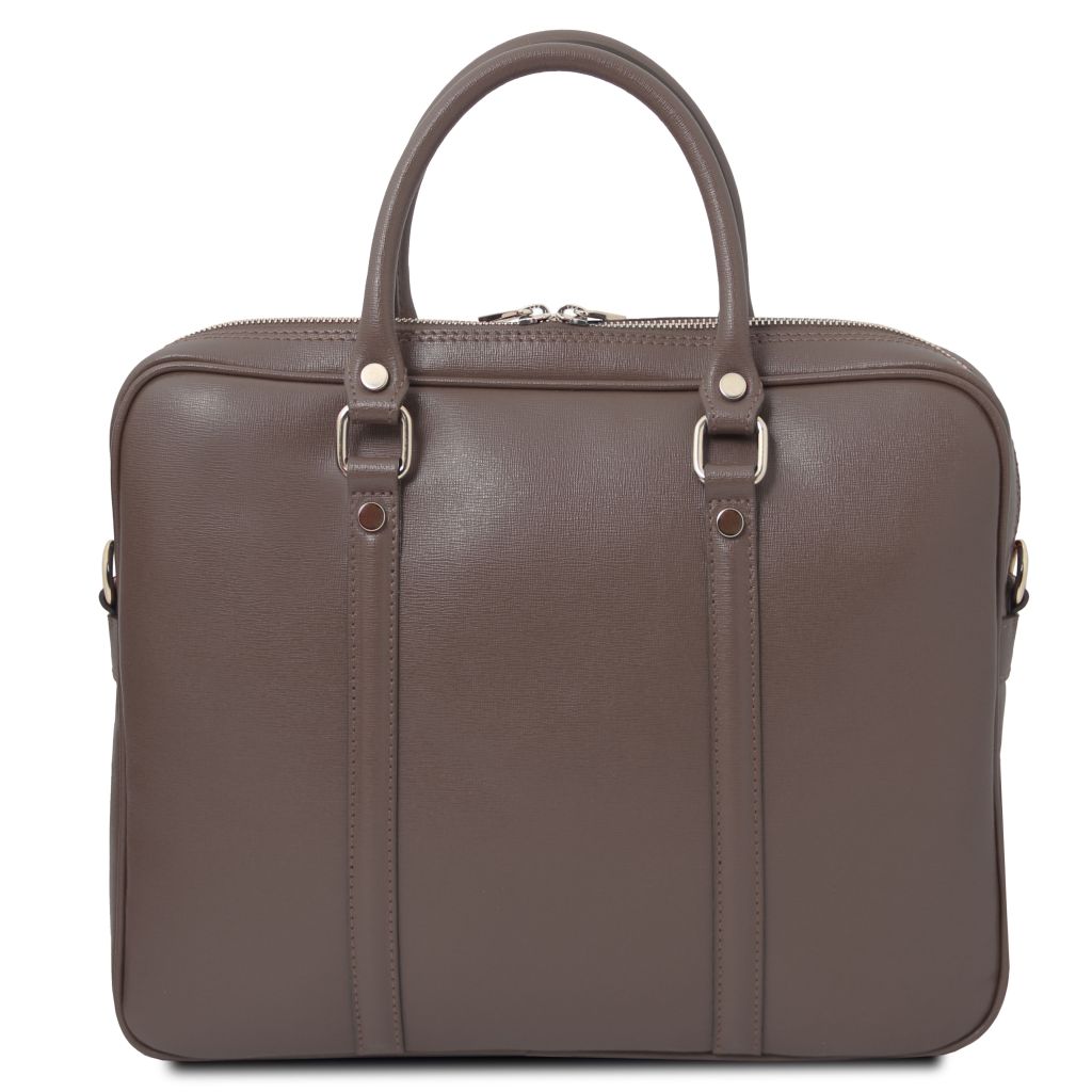Tuscany Leather Prato Datorväska #Färg_Mörk Taupe