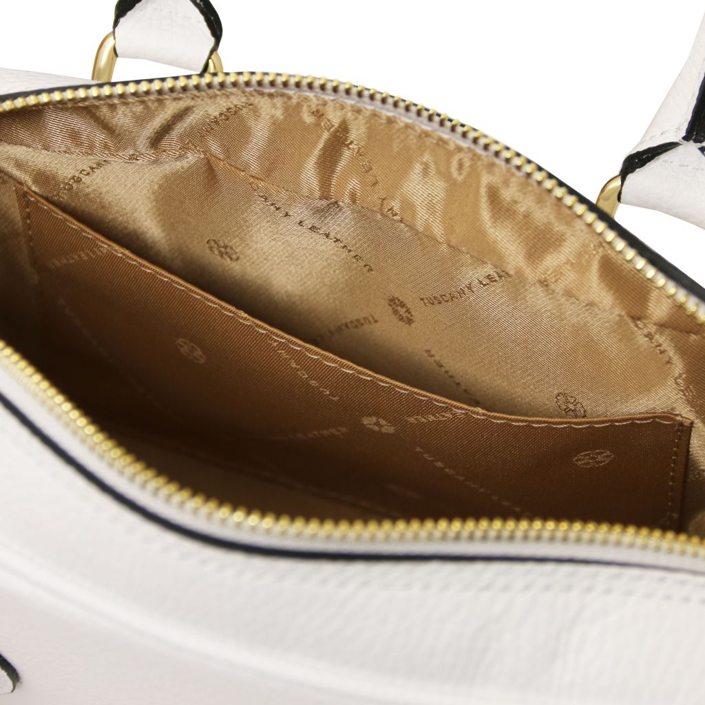 Tuscany Leather Mousse Handväska #Färg_Vit