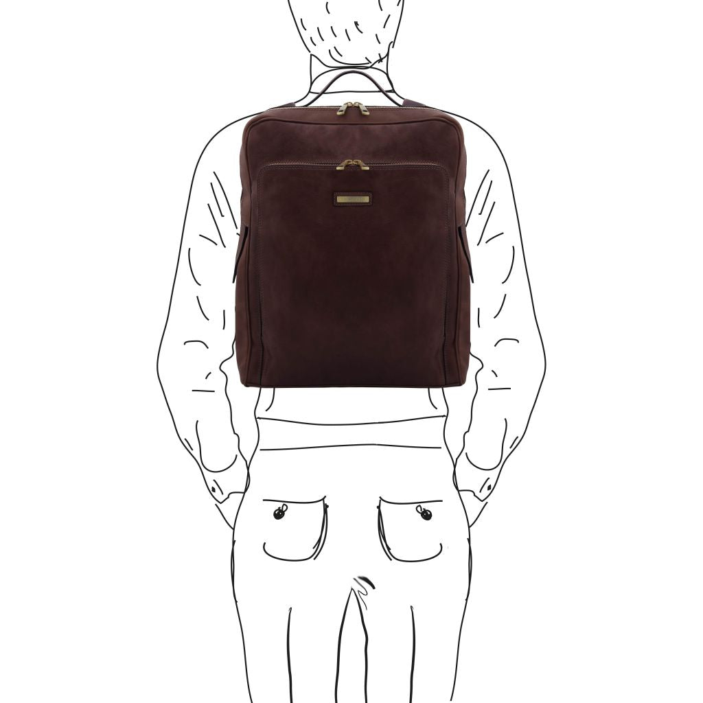 Tuscany Leather Bangkok Datorryggsäck #Färg_Mörkbrun