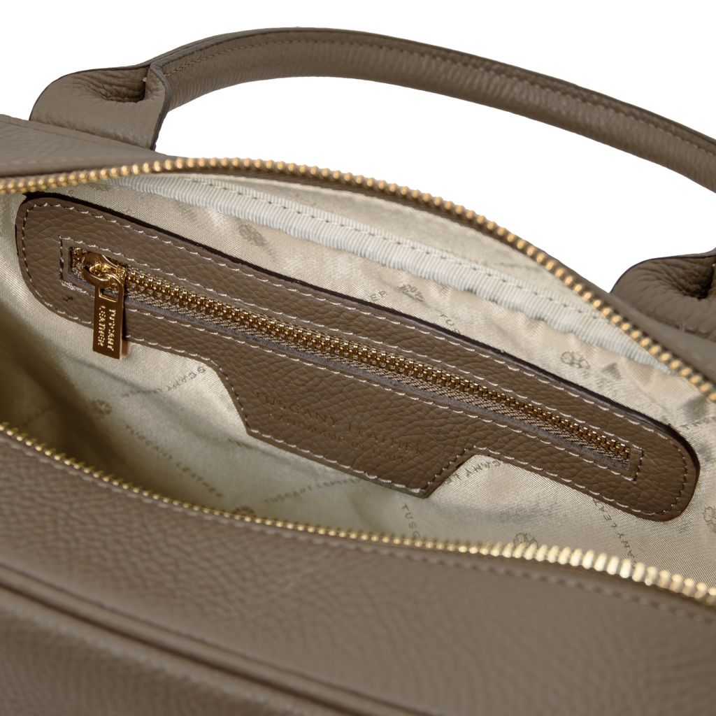 Tuscany Leather Stephany Handväska #Färg_Mörk Taupe