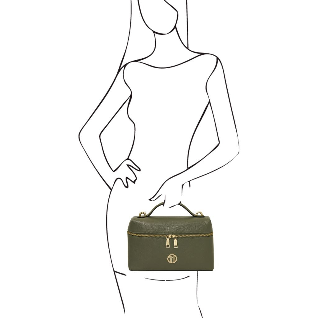 Tuscany Leather Scrigno Handväska #Färg_Skogsgrön