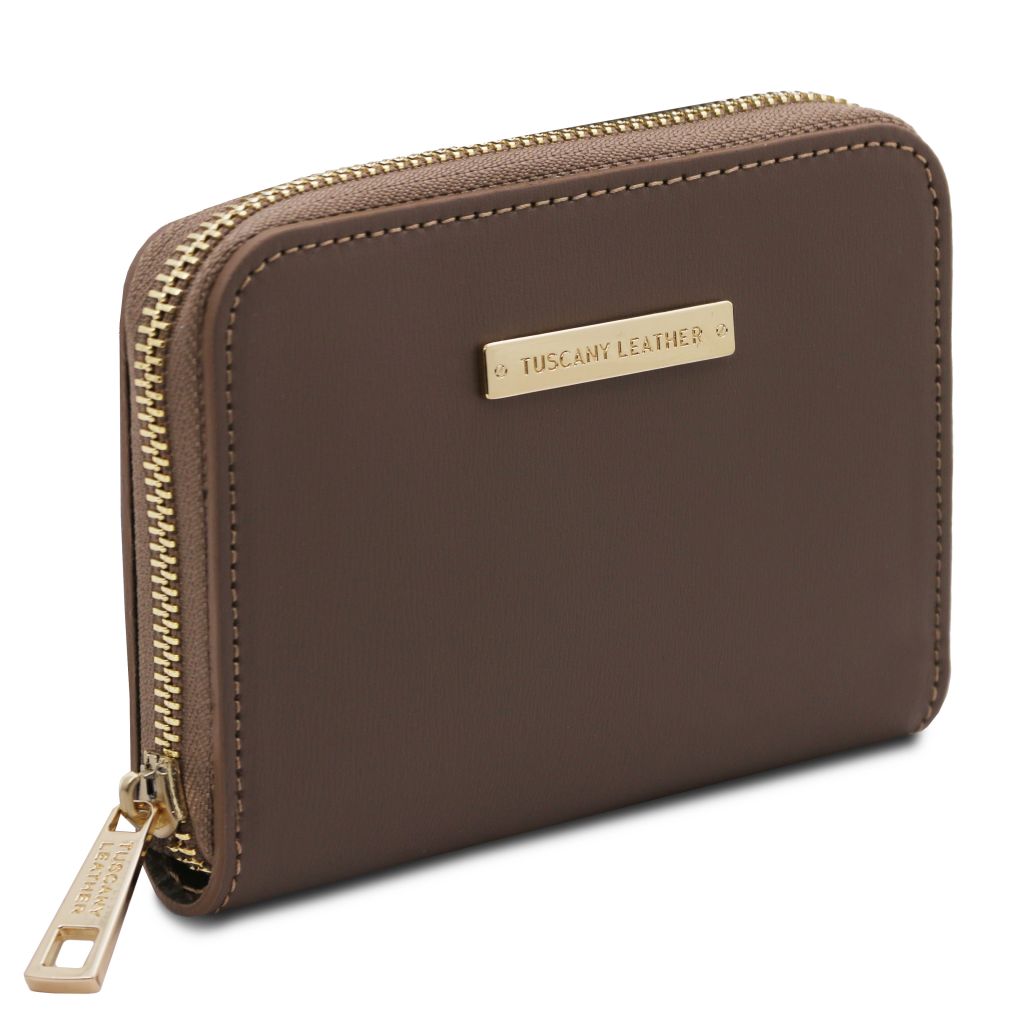 Tuscany Leather Leda Plånbok #Färg_Mörk Taupe