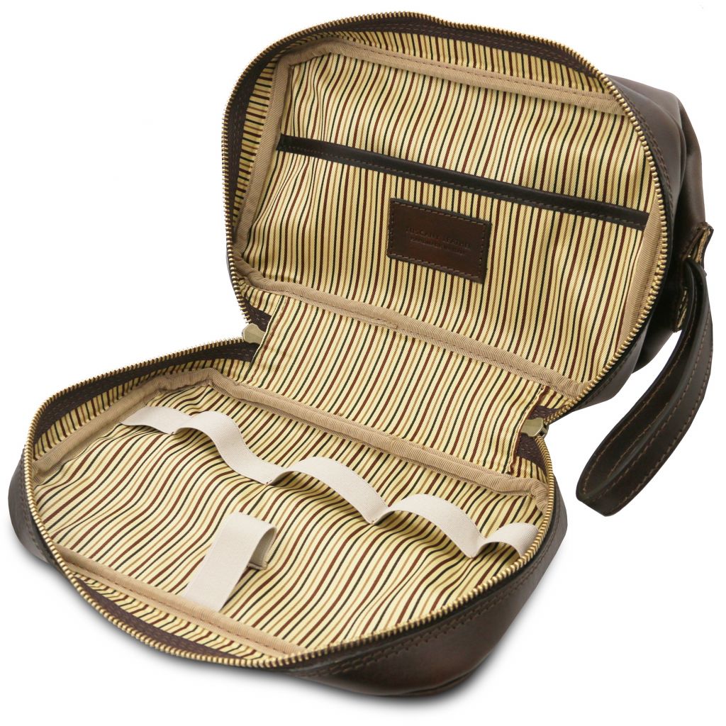 Tuscany Leather Jacob Necessär #Färg_Mörkbrun