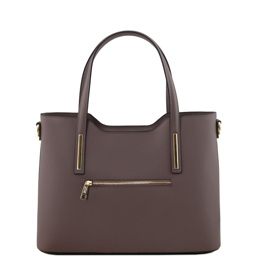 Tuscany Leather Olimpia Handväska #Färg_Mörk Taupe