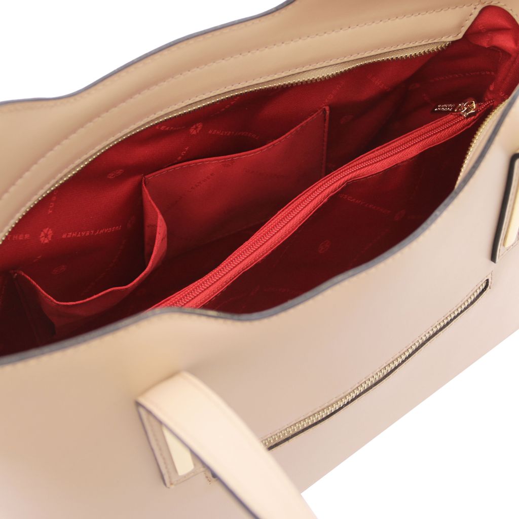 Tuscany Leather Olimpia Handväska #Färg_Champagne