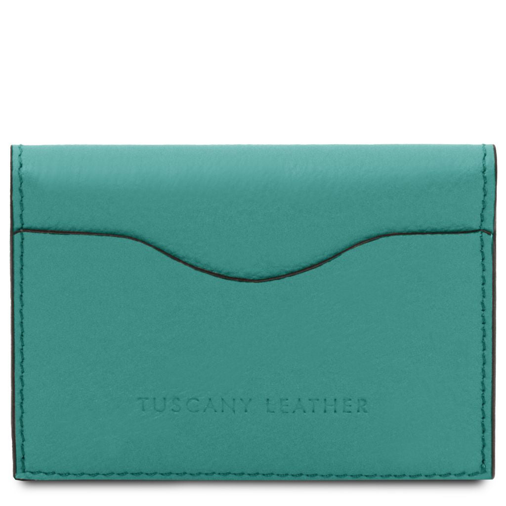 Tuscany Leather Leather Business Card Korthållare #Färg_Turkos