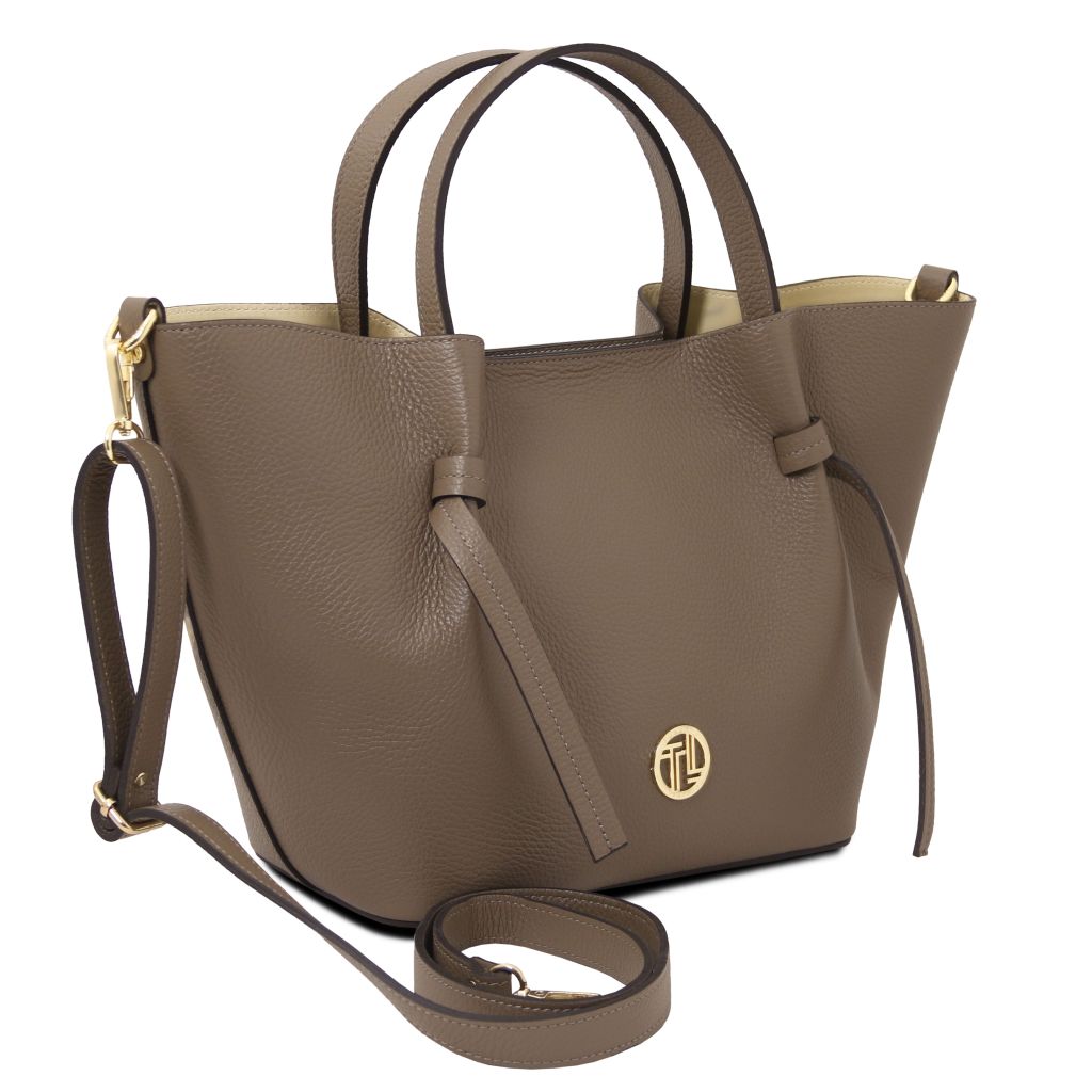 Tuscany Leather Legame L Handväska #Färg_Mörk Taupe