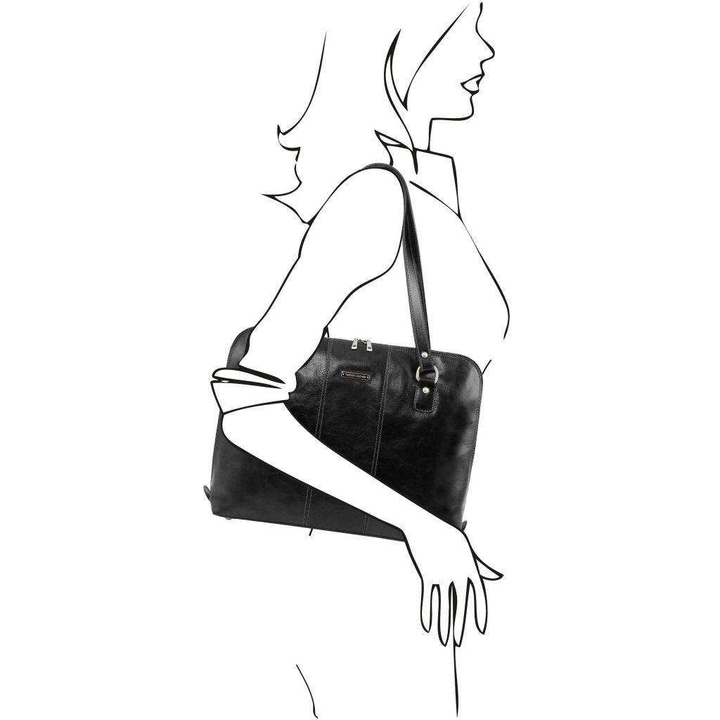 Tuscany Leather Ravenna Axelväska #Färg_Svart