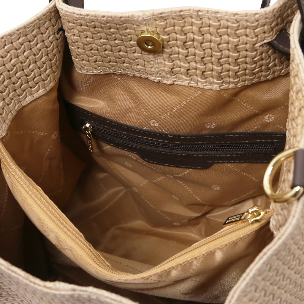 Tuscany Leather TL KeyLuck Handväska #Färg_Beige