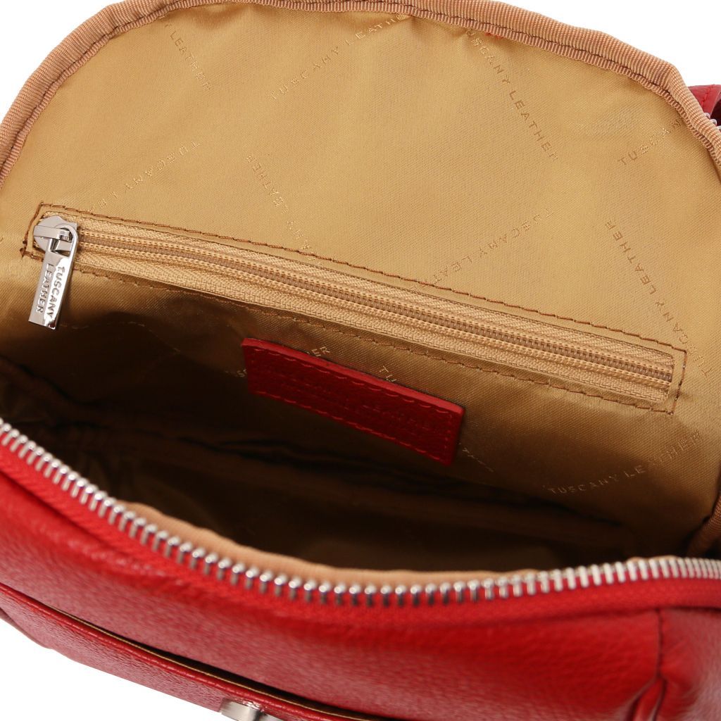 Tuscany Leather TL Bag Ryggsäck #Färg_Läppstift Rött