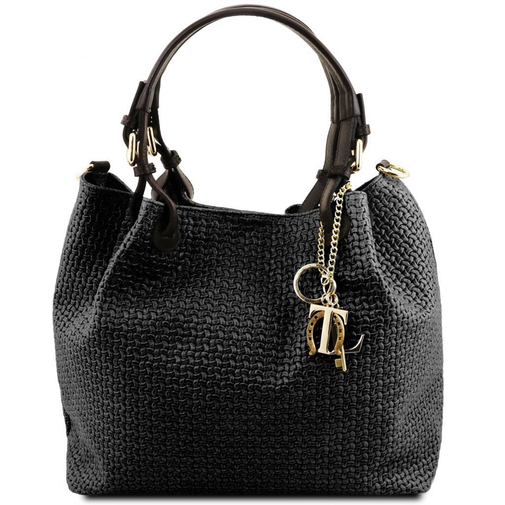 Tuscany Leather TL KeyLuck Handväska #Färg_Svart